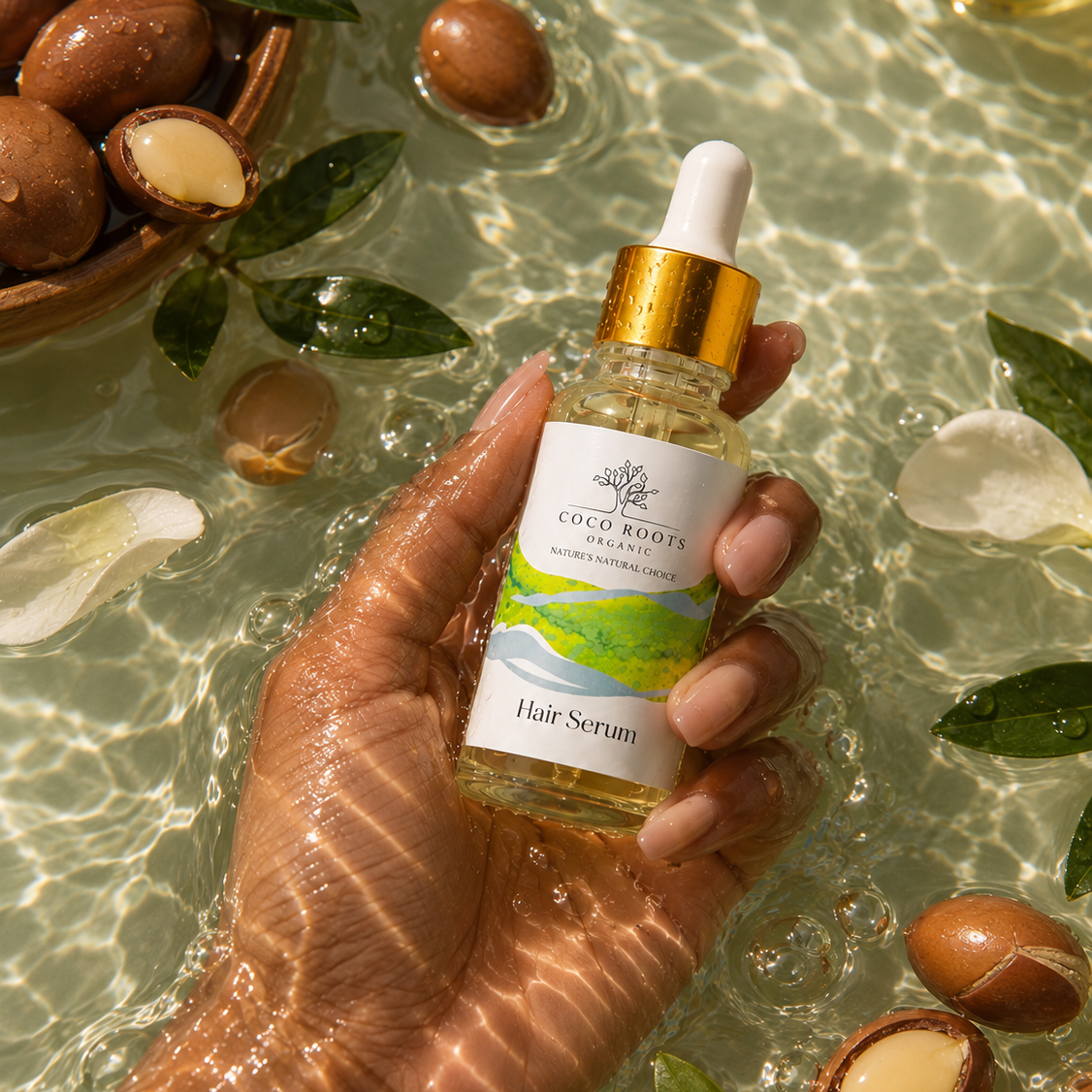 Anti Frizz Hair Serum With Argan & Vitamin-E Oil