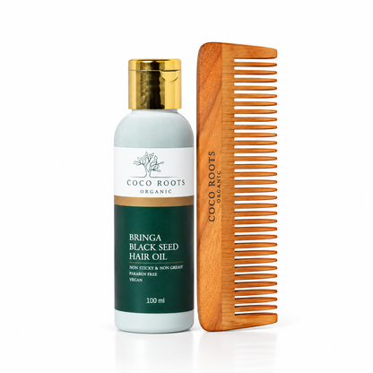 Bringa Black Seed Oil + Neem Wood Comb