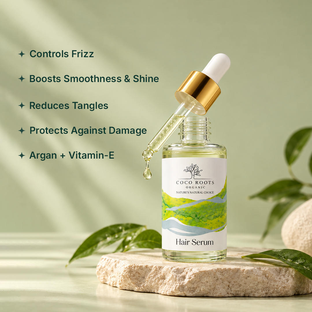 Anti Frizz Hair Serum With Argan & Vitamin-E Oil