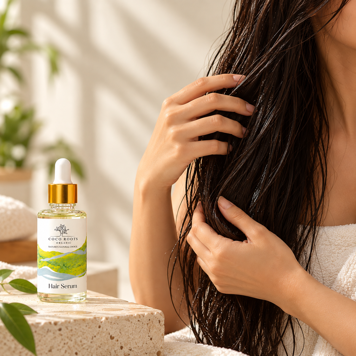 {"type":"root","children":[{"type":"paragraph","children":[{"type":"text","value":"Run your fingers through the hair to evenly distribute the serum.","bold":true}]}]}
