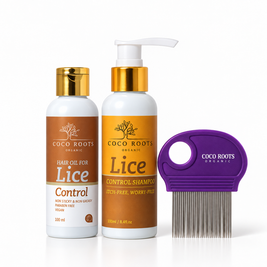 Hair oil for lice control +lice comb +Lice control shampoo