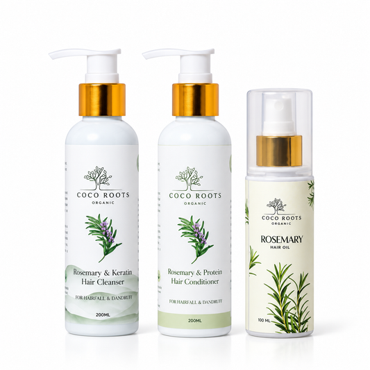 Hair growth combo - Rosemary hair growth oil + Rosemary&Keratin Hair Cleanser + Rosemary &Protein Hair conditioner