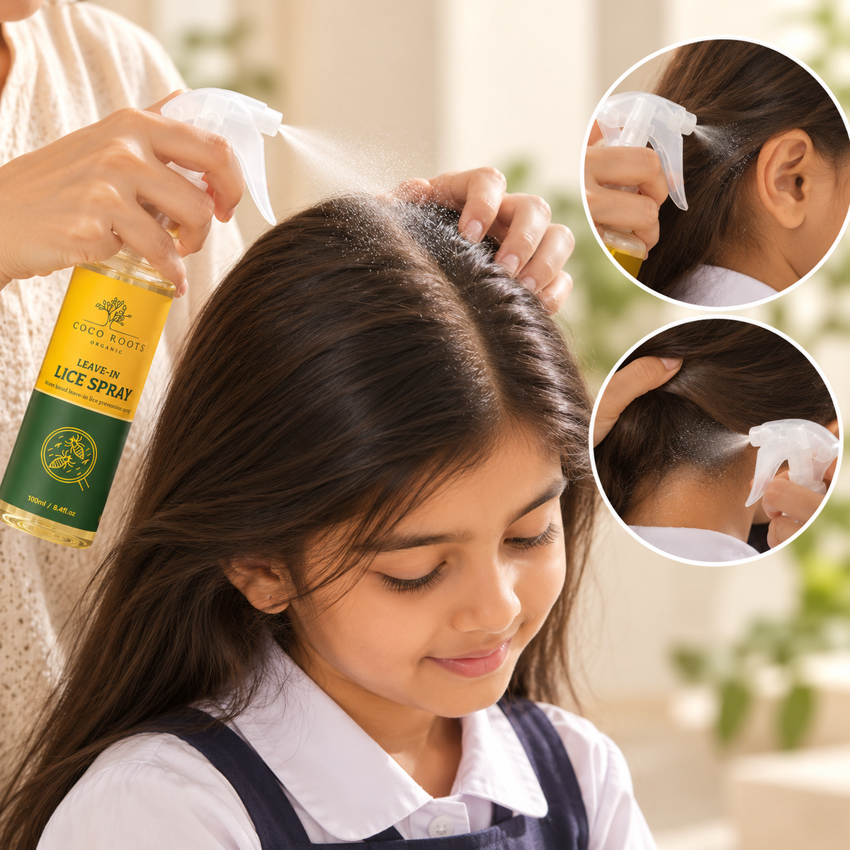 {"type":"root","children":[{"type":"paragraph","children":[{"type":"text","value":"Spray evenly onto the scalp and hair, especially behind the ears and near the neck area.\n"}]}]}