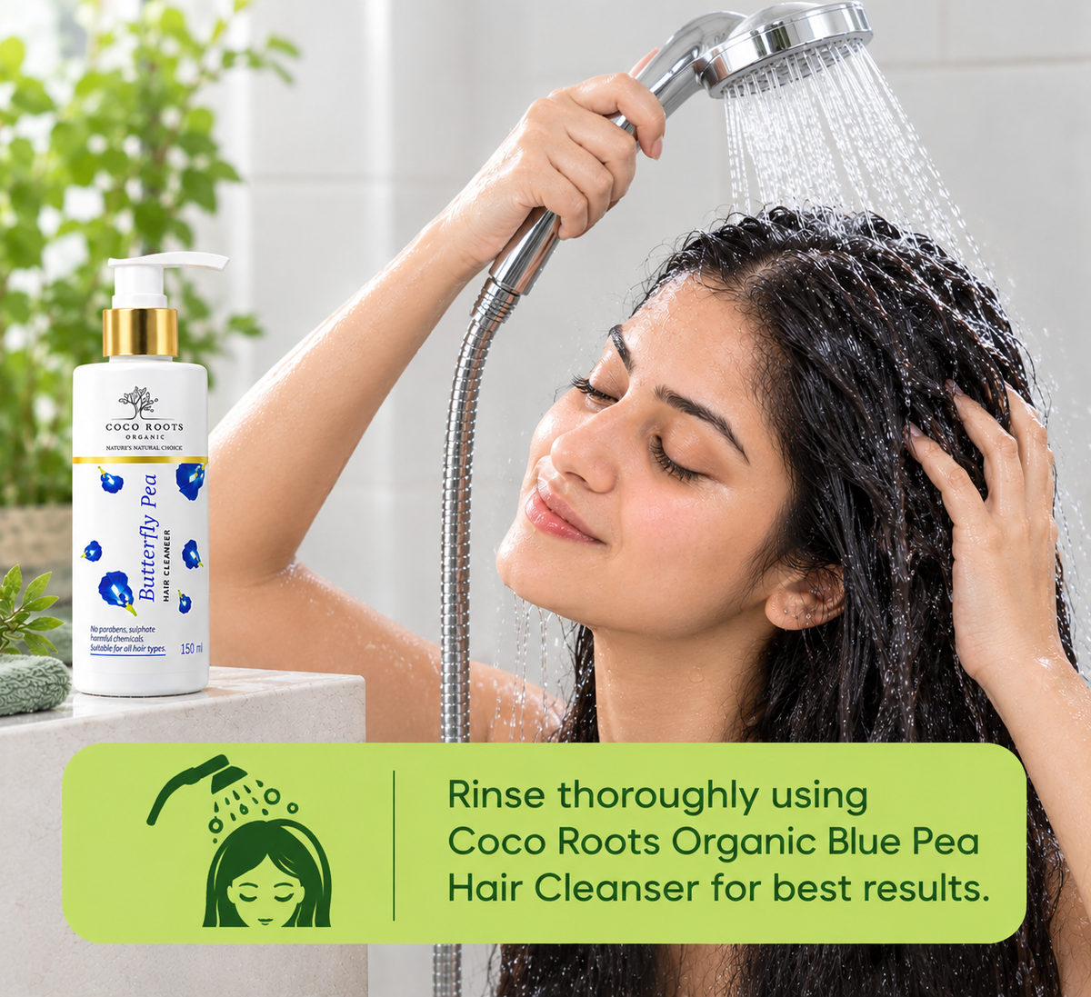 {"type":"root","children":[{"type":"paragraph","children":[{"type":"text","value":"Rinse thoroughly using Coco Roots Organic Blue Pea Hair Cleanser for best results. "}]}]}