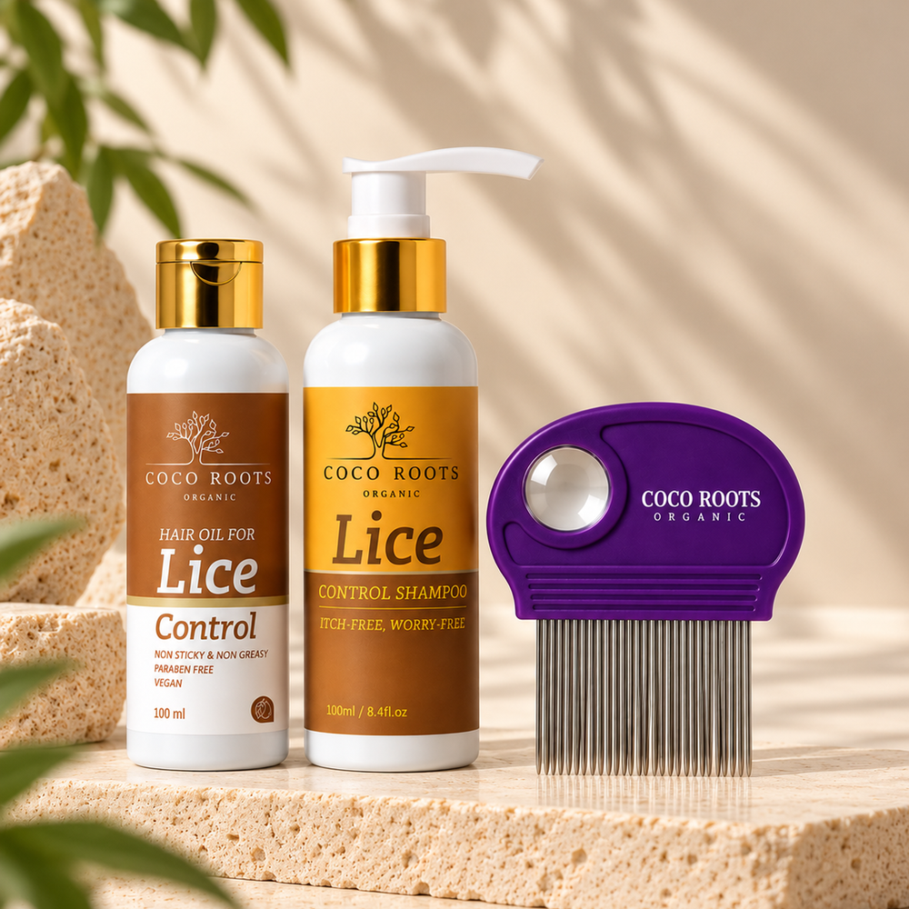 Coco Roots Lice Control Oil, Shampoo and Comb Combo